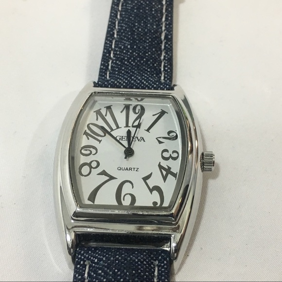 Geneva Timeless Classic Denim Watch - Picture 2 of 5